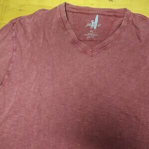 Johnnie-O sz XL T-shirt Men's Buckley V-Neck Shirt Red Cotton Blend